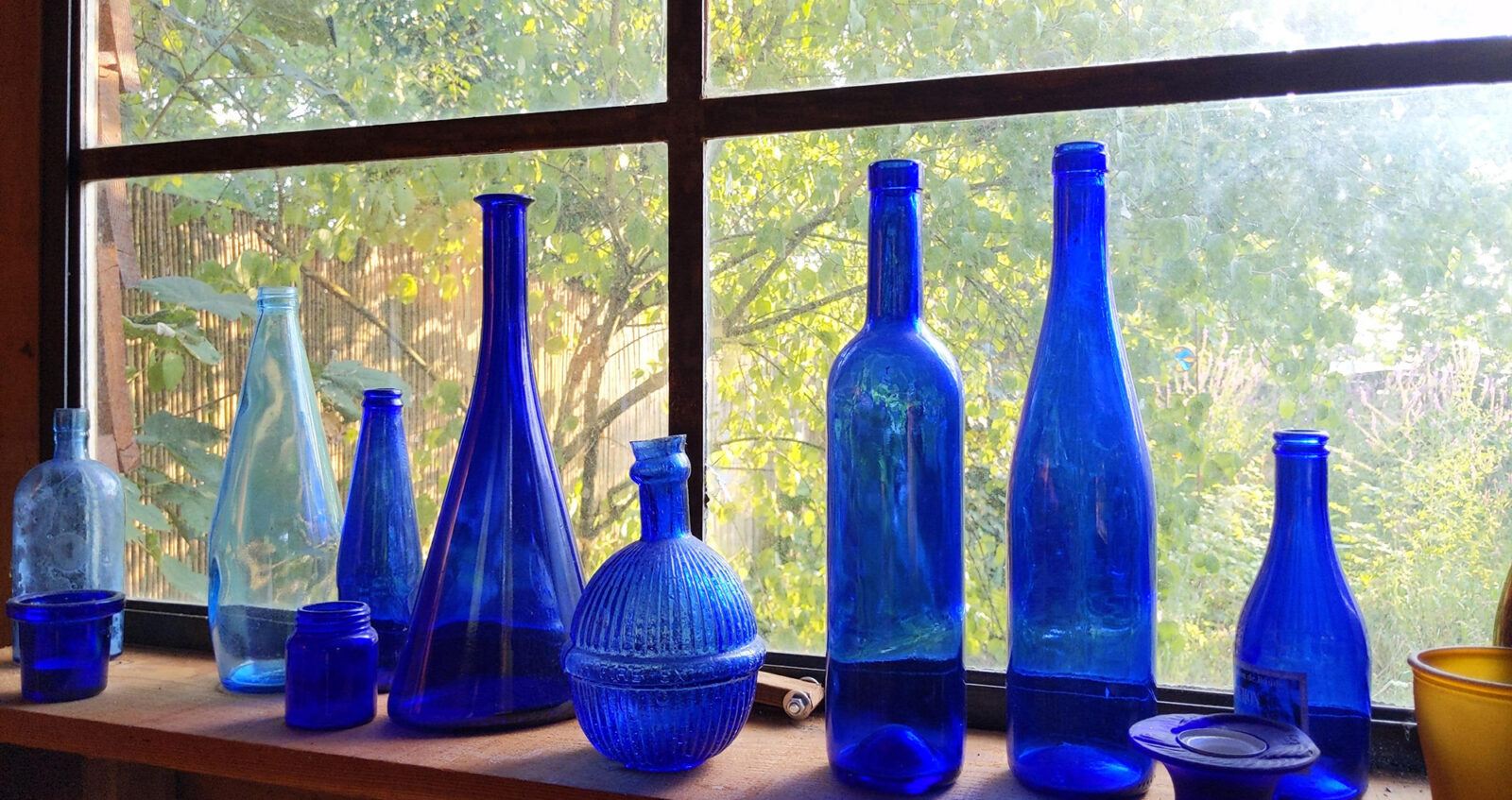 bouteilles bleues